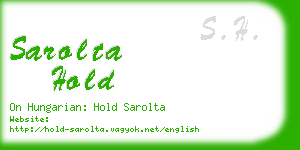 sarolta hold business card